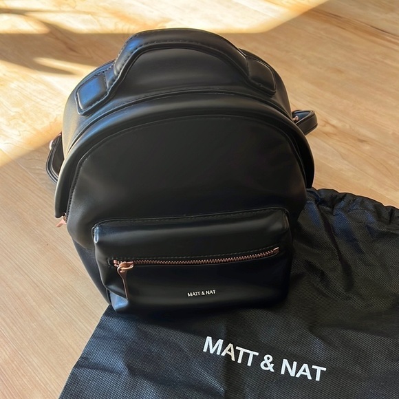 Matt & Nat Handbags - Matt & Nat Balimina Black Vegan Backpack